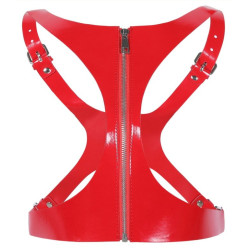 Kinky Party Corset Sm Vinyle Rouge